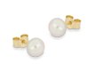 Natural pearl stud earrings.