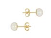 Natural pearl stud earrings.