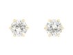 Round old cut diamond earrings