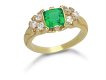 Colombian emerald and diamond seven stone ring.