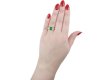 Colombian emerald and diamond seven stone ring.