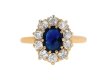 Sapphire and diamond coronet cluster ring, Austro Hungarian, circa 1900.