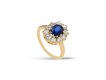 Sapphire and diamond coronet cluster ring, Austro Hungarian, circa 1900.