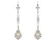 Edwardian pearl and diamond drop earrings, circa 1915.
