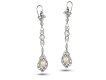 Edwardian pearl and diamond drop earrings, circa 1915.
