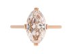 Type IIa light pinkish brown diamond solitaire ring.