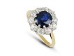 Edwardian sapphire and diamond coronet cluster ring, circa 1915.