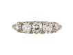 Victorian diamond five stone ring, circa 1900.