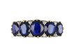 Victorian Burmese sapphire five stone ring, circa 1890.