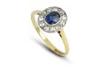 Sapphire and diamond coronet cluster ring, circa 1910.