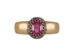 Pink Burmese Sapphire and diamond coronet cluster ring, circa 1880. 