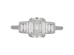 Art Deco diamond flanked solitaire ring, circa 1920.