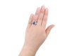 Bulgari Ceylon sapphire and diamond trombino ring, circa 1970s.