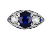 Art Deco Tiffany & Co. sapphire and diamond cluster ring, circa 1925