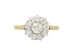 Edwardian diamond coronet cluster ring, circa 1910.