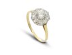 Edwardian diamond coronet cluster ring, circa 1910.