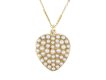 Victorian pearl heart locket, circa 1880. 
