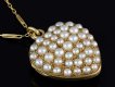 Victorian pearl heart locket, circa 1880. 