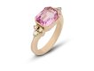 Pink Ceylon sapphire and diamond ring, circa 1970.