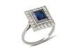 Art Deco sapphire and diamond cluster ring, circa 1920.