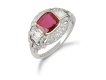 Tiffany & Co. Burmese ruby and diamond ring, American, circa 1920. 