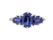 Burmese sapphire three stone ring, circa 1920. 