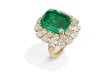 Van Cleef & Arpels Colombian emerald and diamond cluster ring, French, circa 1975.