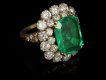Van Cleef & Arpels Colombian emerald and diamond cluster ring, French, circa 1975.