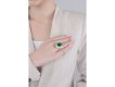 Van Cleef & Arpels Colombian emerald and diamond cluster ring, French, circa 1975.