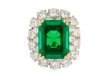 Van Cleef & Arpels Colombian emerald and diamond cluster ring, French, circa 1975.