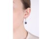 Sapphire and diamond cluster earrings, circa 1920.