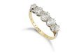 Edwardian old mine diamond five stone ring, circa 1910. 