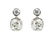 Old mine diamond drop earrings, circa 1880.
