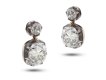 Old mine diamond drop earrings, circa 1880.
