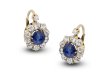 Sapphire and diamond cluster earrings, circa 1890.