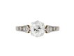 Old mine diamond flanked solitaire, circa 1910