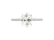 Old mine cut diamond solitaire ring, circa 1920.