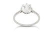 Old mine cut diamond solitaire ring, circa 1920.