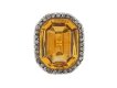 Victorian citrine and diamond coronet cluster ring