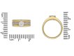 Contemporary solitaire diamond ring in 18ct yellow gold.