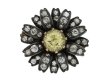 Victorian yellow sapphire and diamond flower brooch, circa 1880.