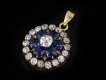 Antique Sapphire and Diamond cluster ring/pendant hatton garden