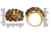 Multi stone cluster ring berganza hatton garden