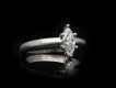 Marquise shape diamond solitaire ring