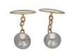 Diamond set cufflinks in platinum and gold berganza hatton garden