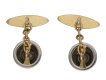 Diamond set cufflinks in platinum and gold berganza hatton garden