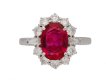 Vintage ruby and diamond cluster ring berganza hatton garden