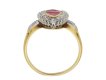 Ruby and diamond marquise cluster ring berganza hatton garden