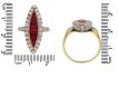 Ruby and diamond marquise cluster ring berganza hatton garden