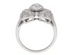 back view Art Deco old cut diamond ring, circa 1935.